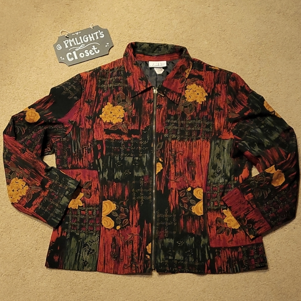 CB Collections Petite Jacket Large Zippered Vintage